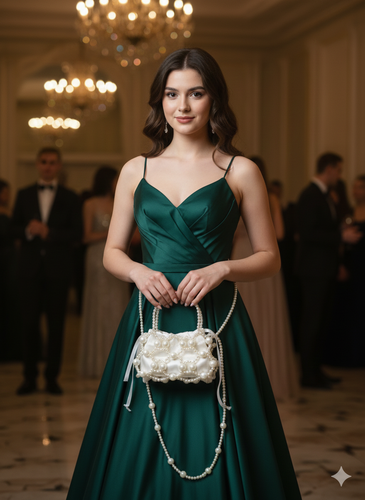 کیف مرواریدی مدل سورینا سایز متوسط